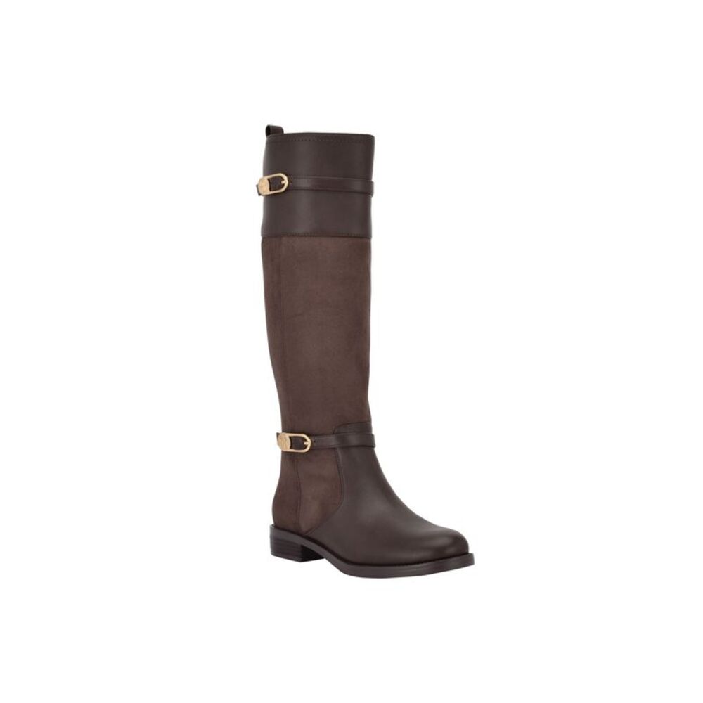 BAR III DRESSES Womens Brown Pull Tab Rynn Round Toe Block Heel Riding Boot 9 M